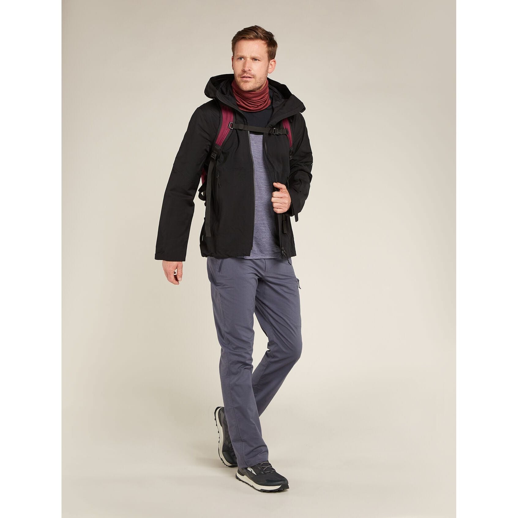 Icebreaker Men's Merino Blend 125 Cool-Lite Sphere Long Sleeve T-Shirt Colour Block