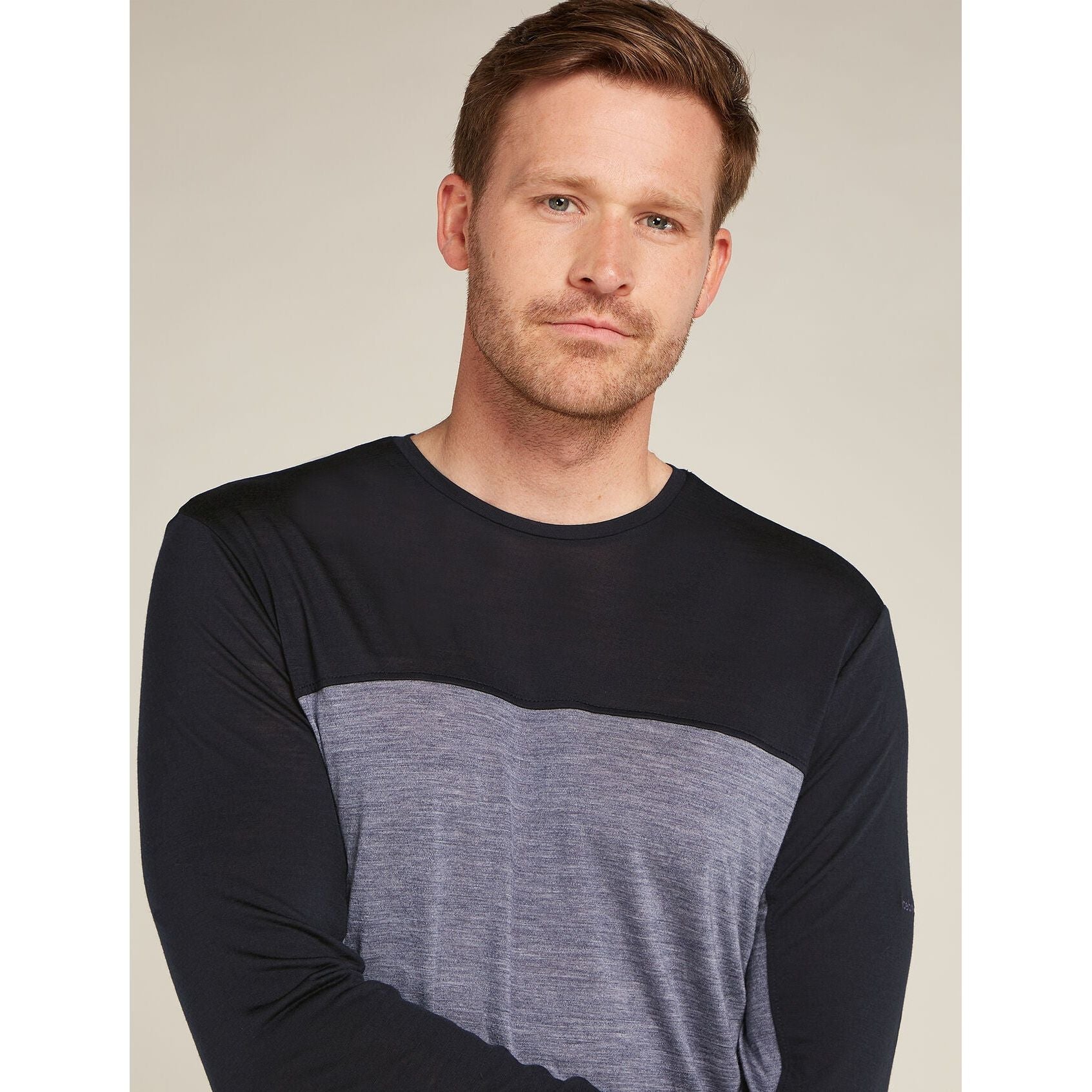 Icebreaker Men's Merino Blend 125 Cool-Lite Sphere Long Sleeve T-Shirt Colour Block