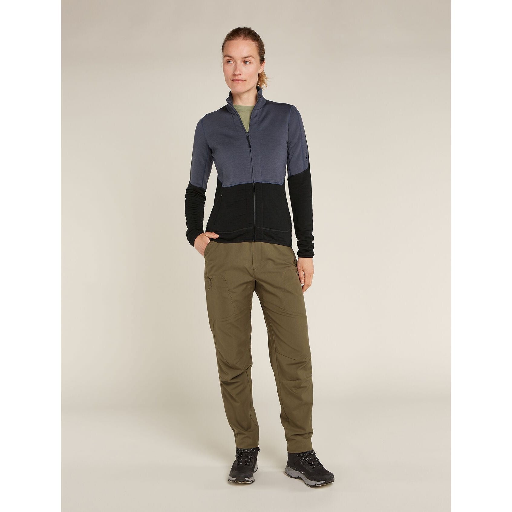 Icebreaker Women's Merino 400 RealFleece Descender Long Sleeve Zip