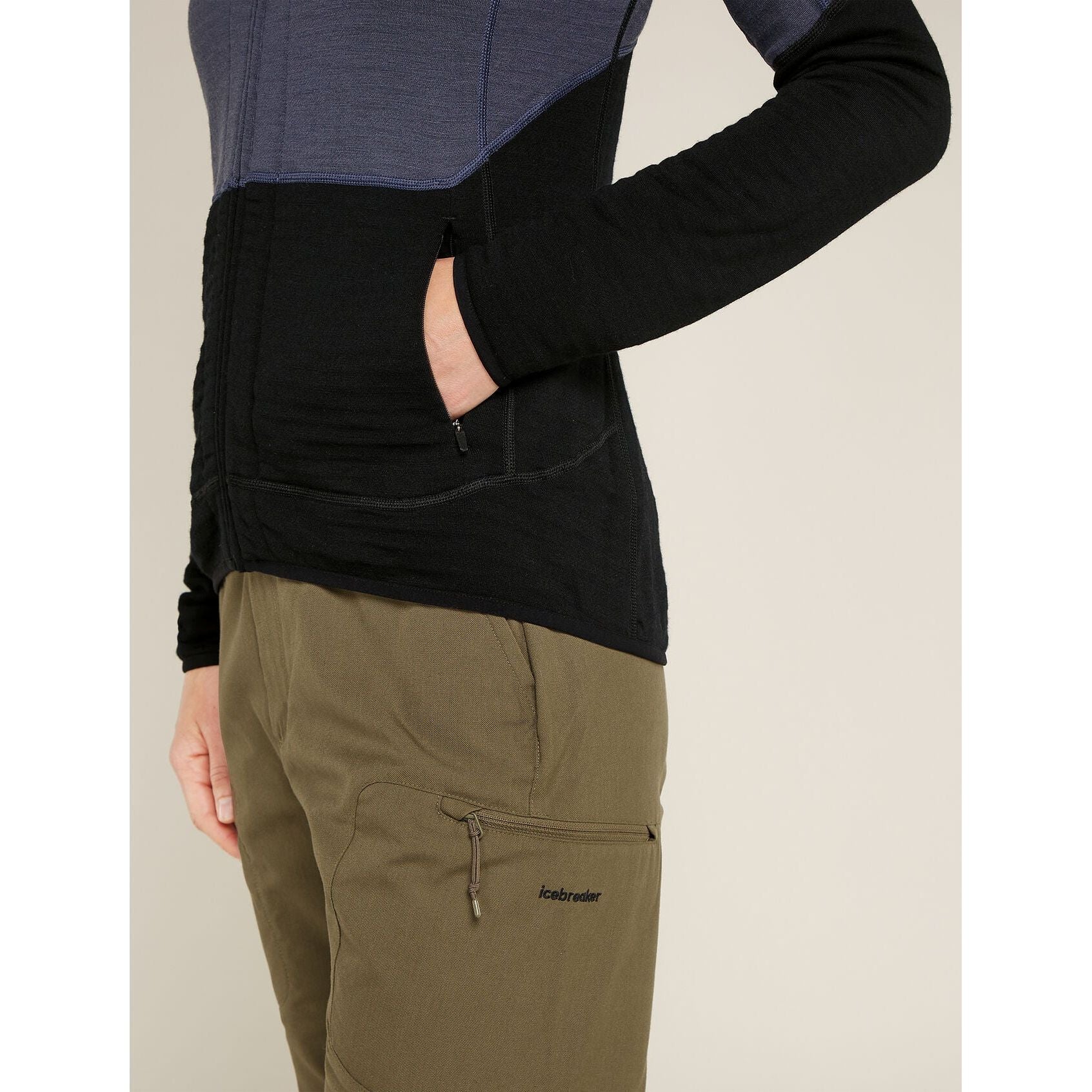 Icebreaker Women's Merino 400 RealFleece Descender Long Sleeve Zip