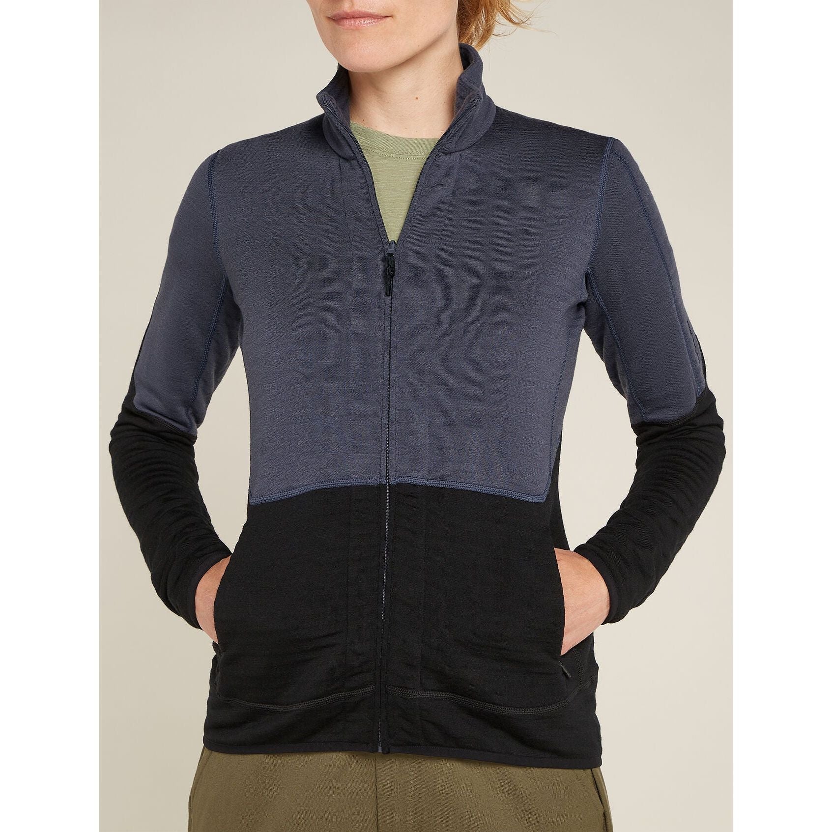 Icebreaker Women's Merino 400 RealFleece Descender Long Sleeve Zip