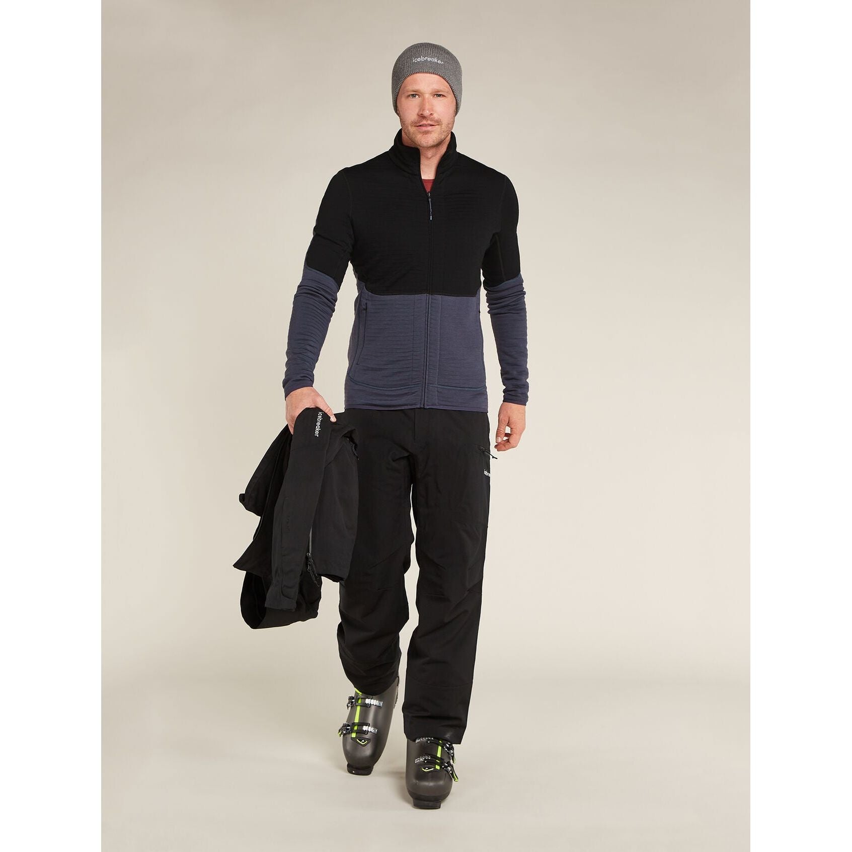 Icebreaker Men's Merino 400 RealFleece Descender Long Sleeve Zip