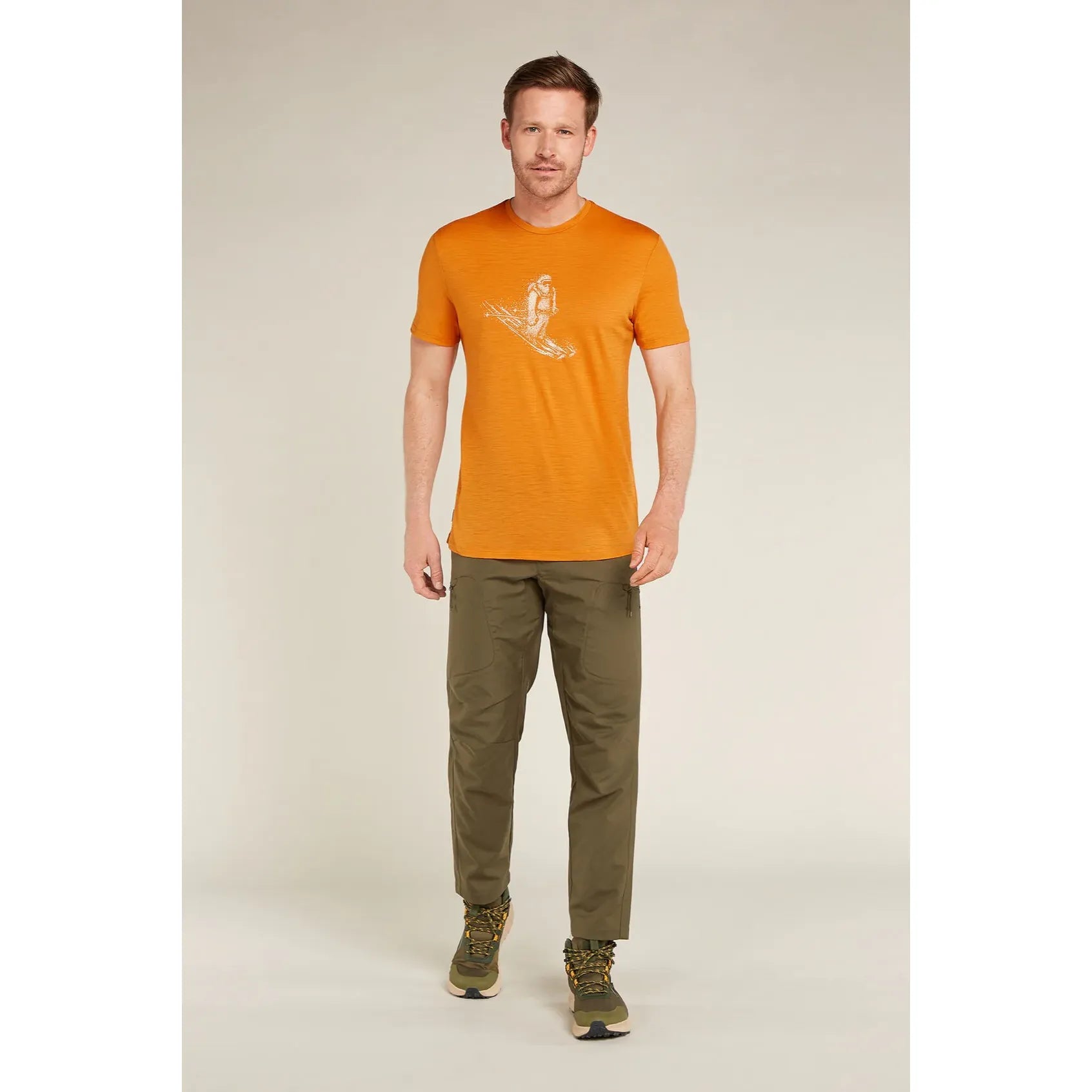 Icebreaker Men's Merino 150 Tech Lite Short Sleeve Tee Skiing Yeti