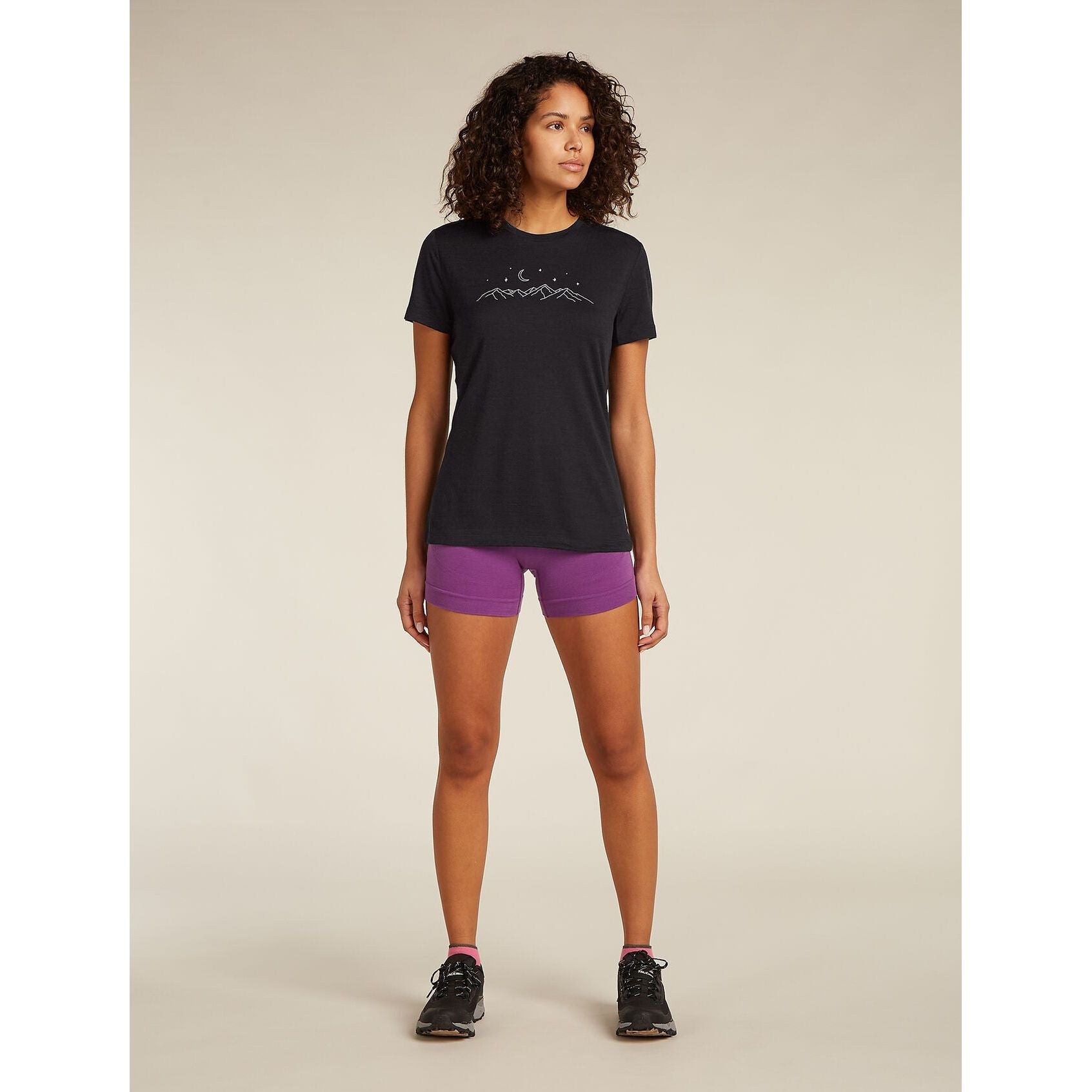 Icebreaker Women's Merino 150 Tech Lite Short Sleeve T-Shirt Sparkling Stars