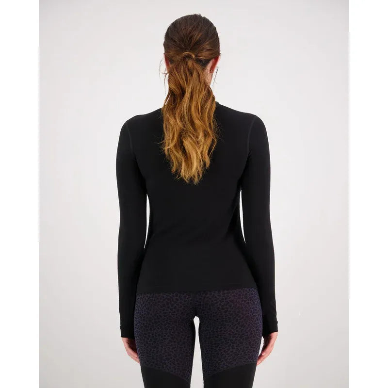 Mons Royale Women's Cascade Merino Base Layer Mock Neck Long Sleeve