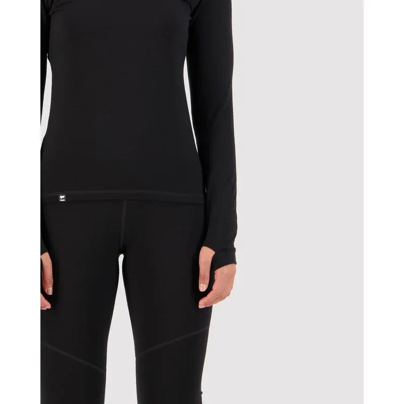 Mons Royale Women's Cascade Merino Base Layer Mock Neck Long Sleeve