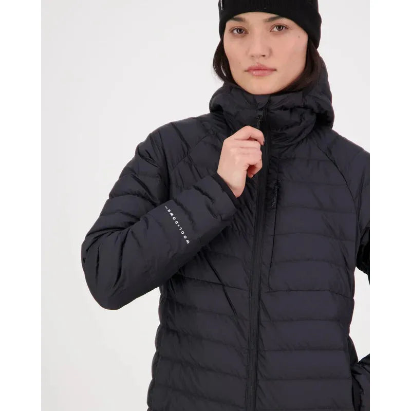 Mons Royale Women's Atmos Wool X Down Insulated Hooded Jacket