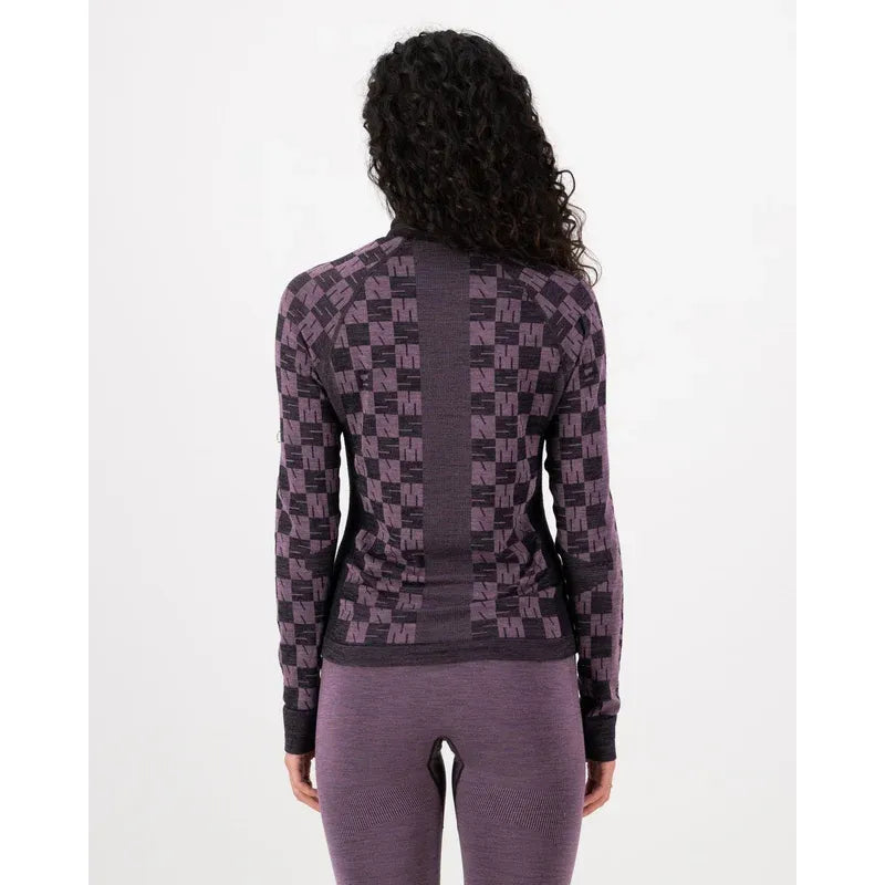 Mons Royale Women's Ascender Merino Seamless Mock Neck Long Sleeve