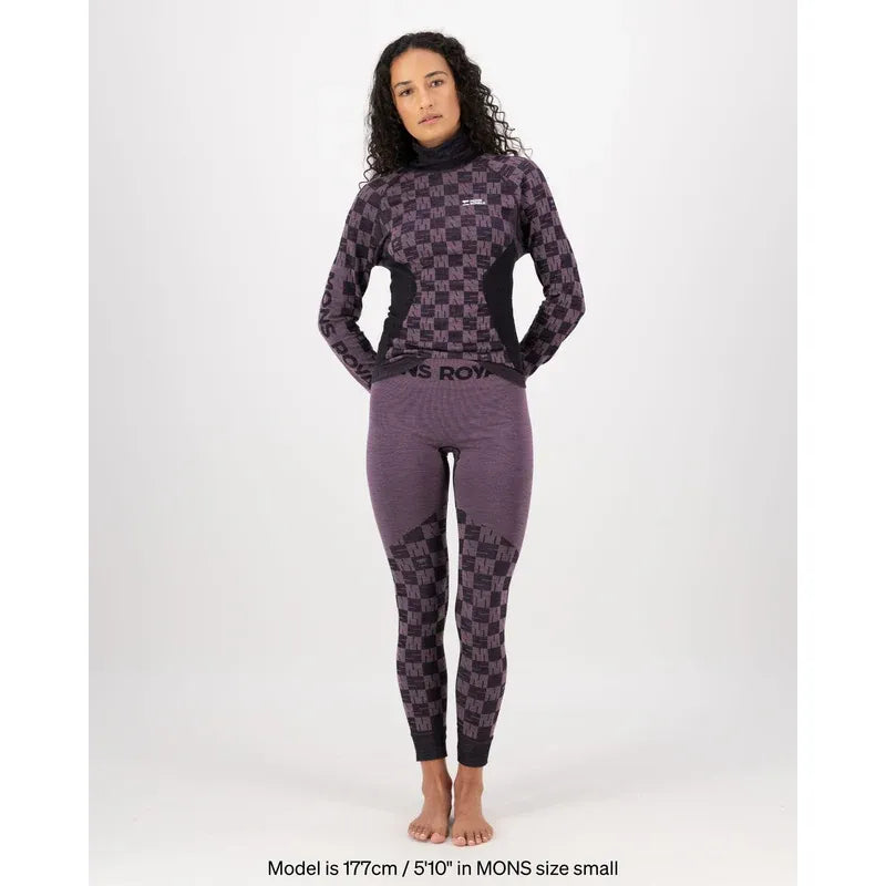 Mons Royale Women's Ascender Merino Seamless Mock Neck Long Sleeve