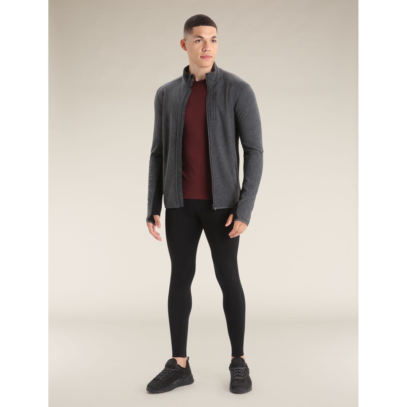 Icebreaker Men's Descender Long Sleeve Full Zip Jacket