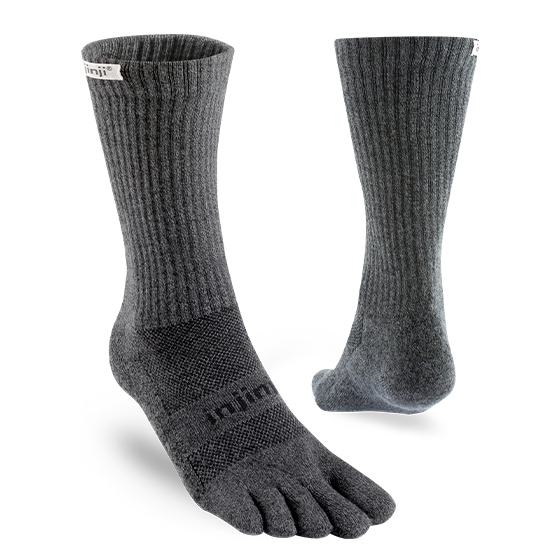 Injinji Men's Trail 2.0 Midweight Crew Running Socks
