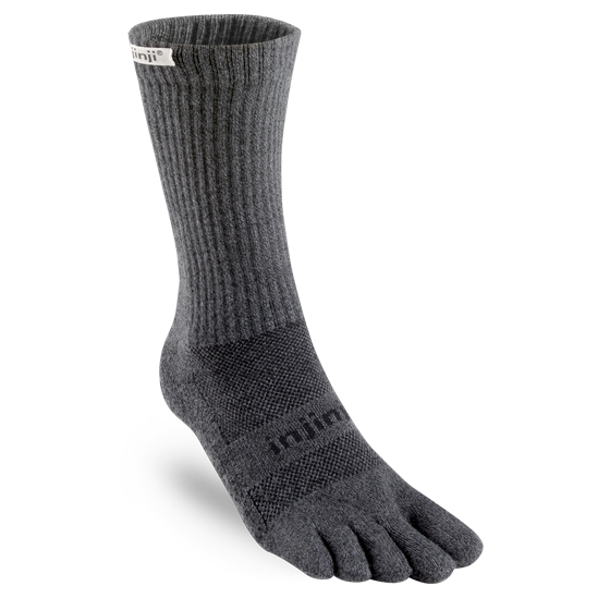 Injinji Men's Trail 2.0 Midweight Crew Running Socks