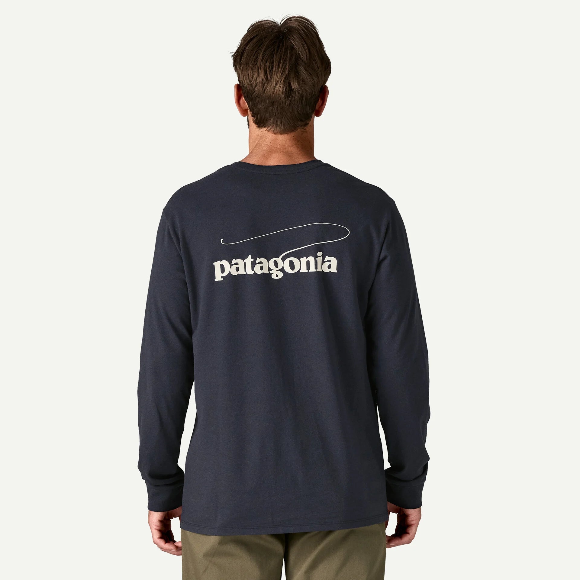 Patagonia Men's Long Sleeve Casting Logo Responsibili-Tee