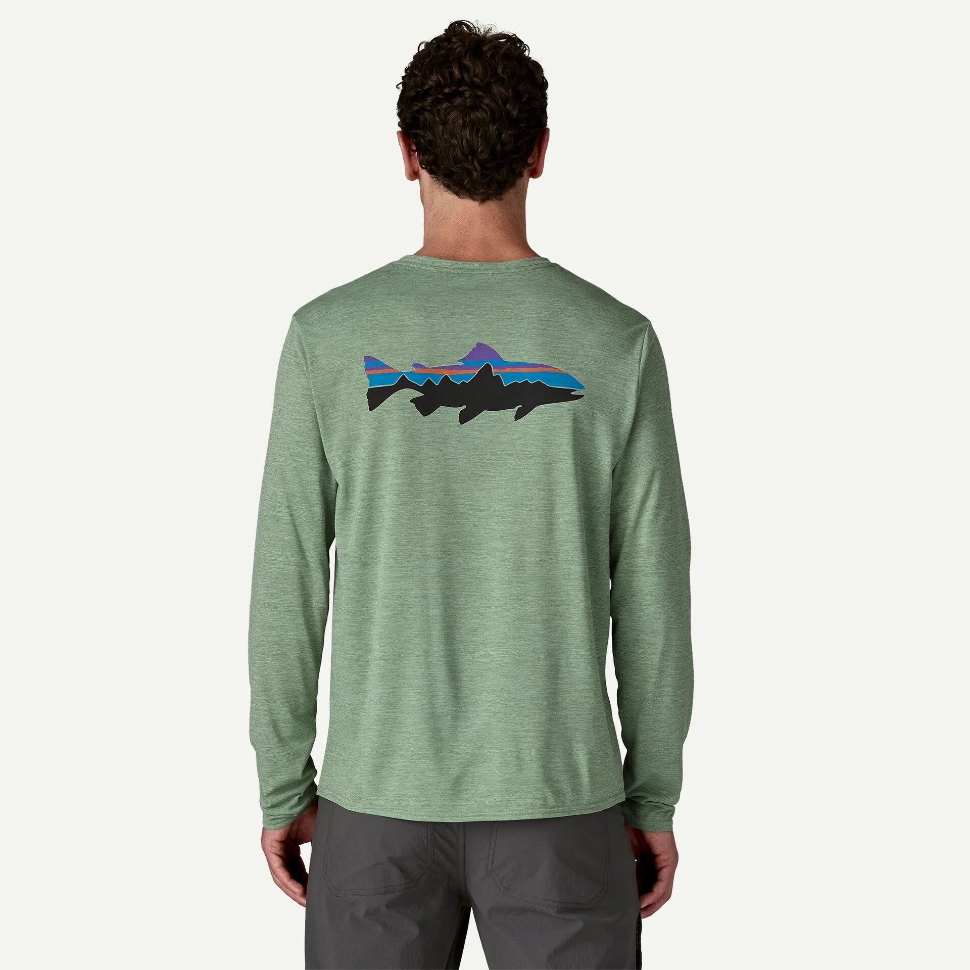 Patagonia Men's Long-Sleeved Cap Cool Daily Graphic Shirt - Waters