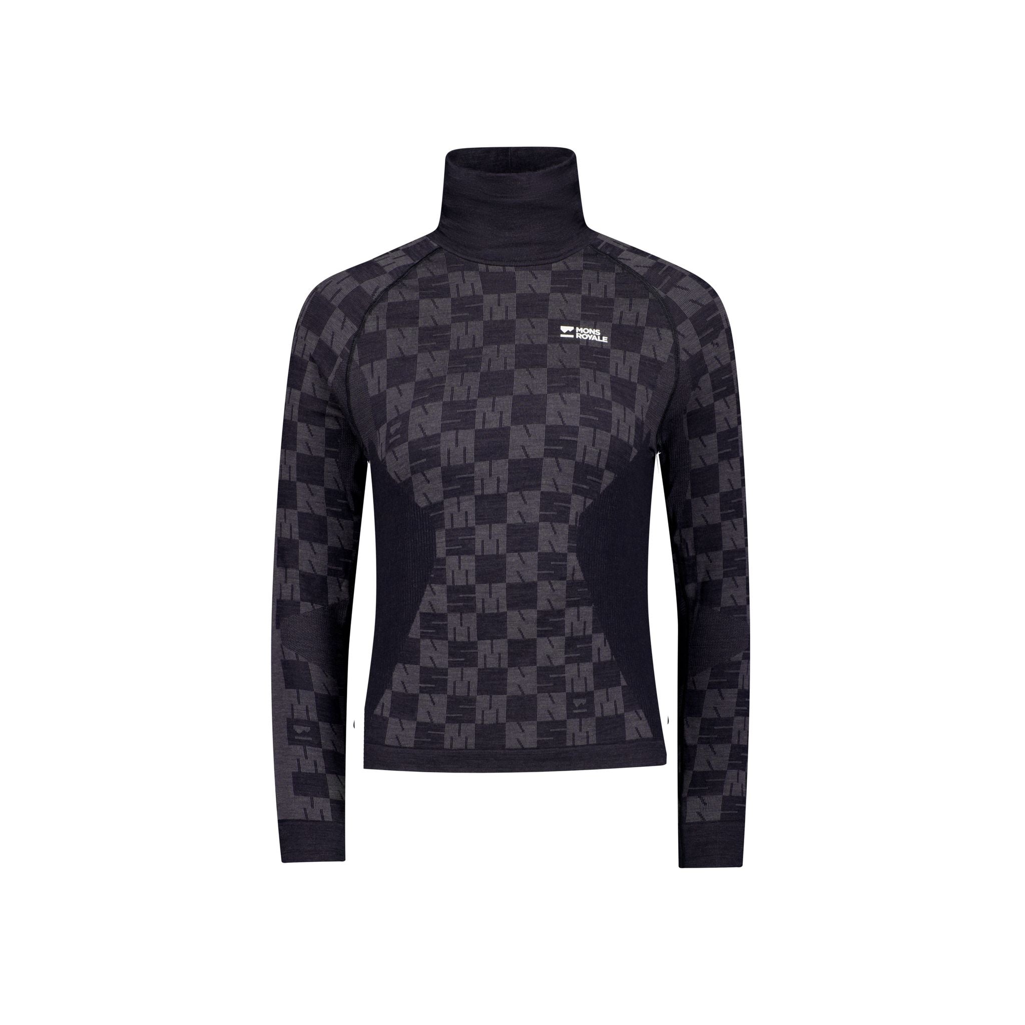 Mons Royale Women's Ascender Merino Seamless Mock Neck Long Sleeve
