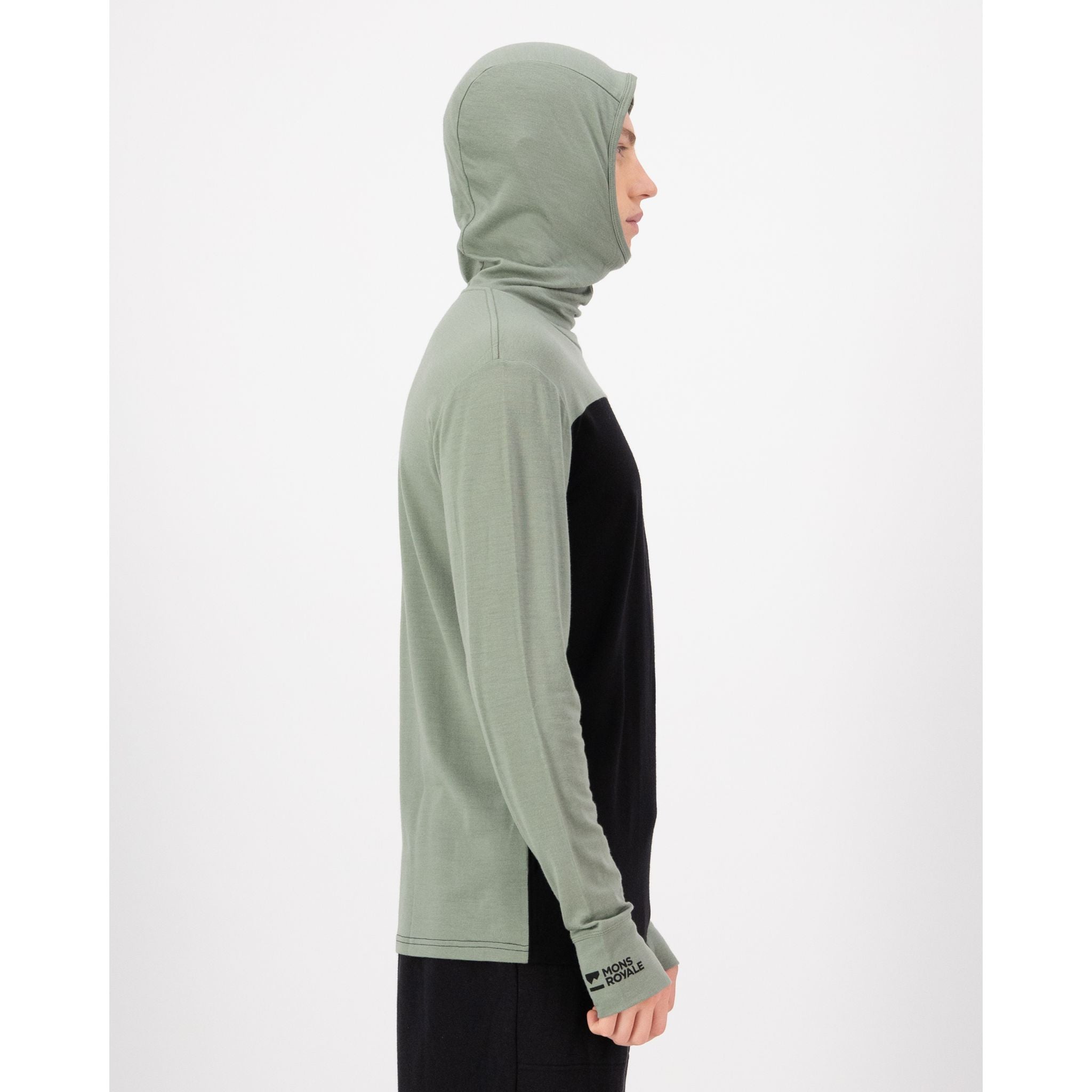 Mons Royale Men's Yotei Merino Powder Hood Long Sleeve