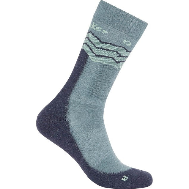 Icebreaker Men's Merino Hike+ Medium Crew Across The Peaks Socks