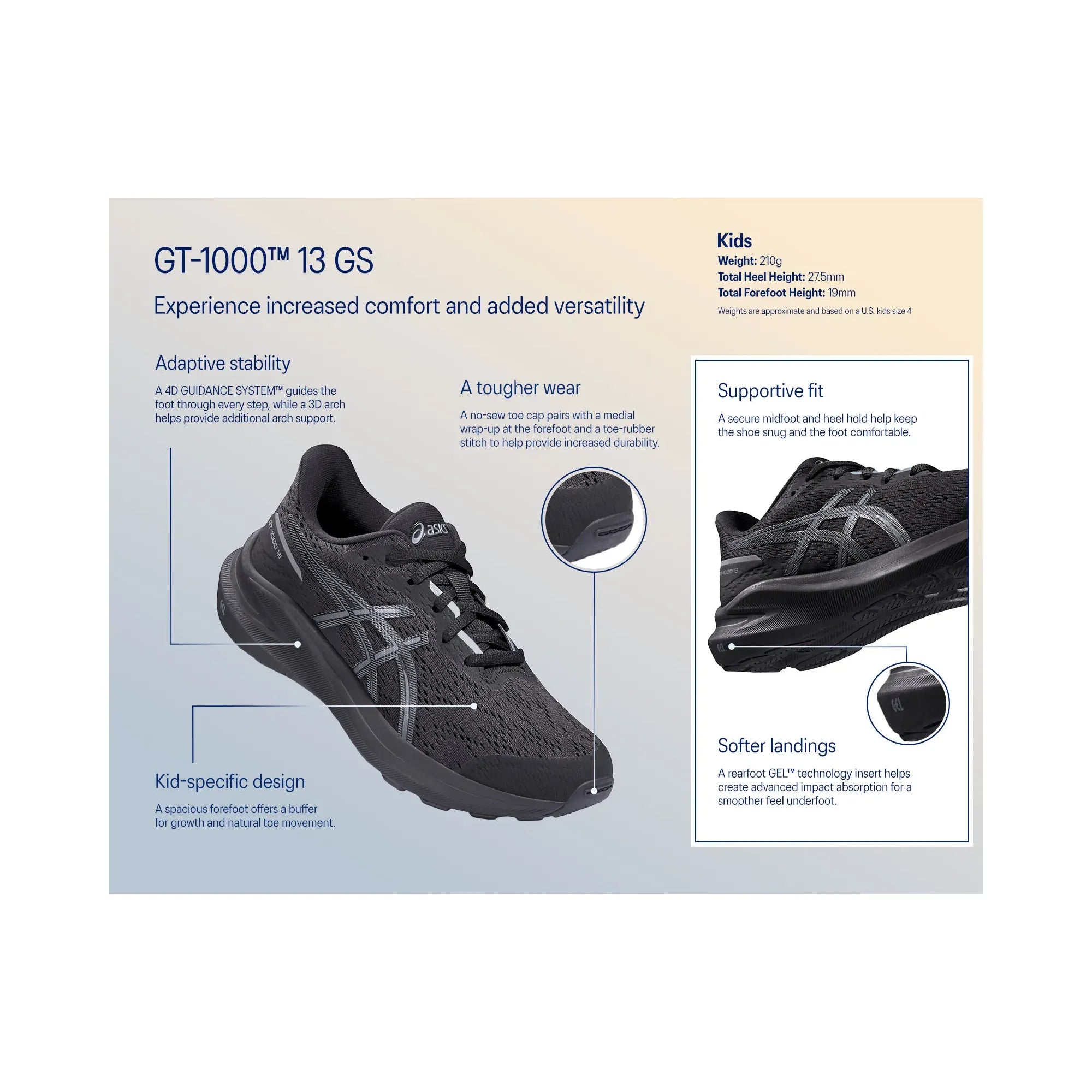 Asics Kid's GT-1000 13 GS Running Shoes