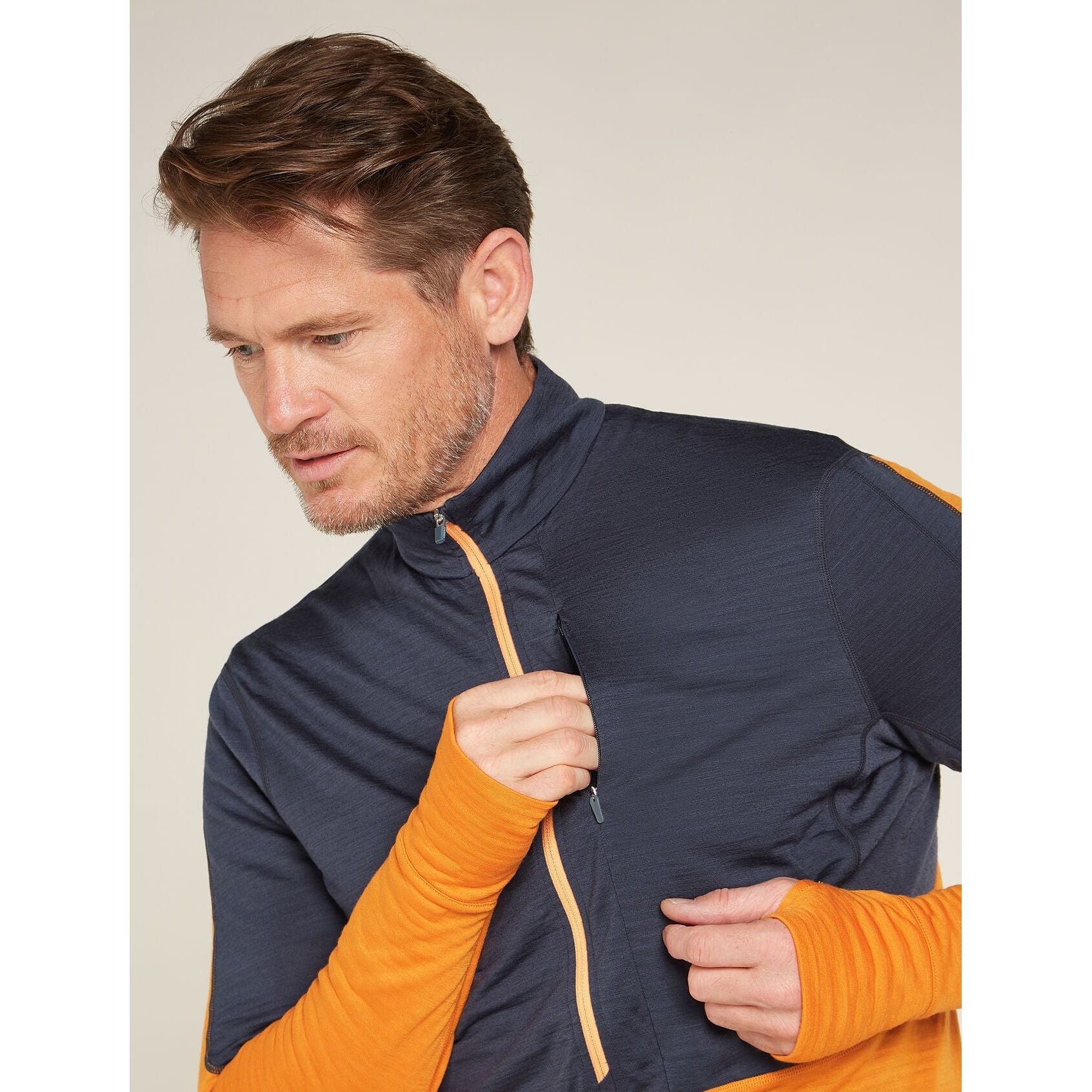 Icebreaker Men's Merino 200 RealFleece Descender Long Sleeve Half Zip