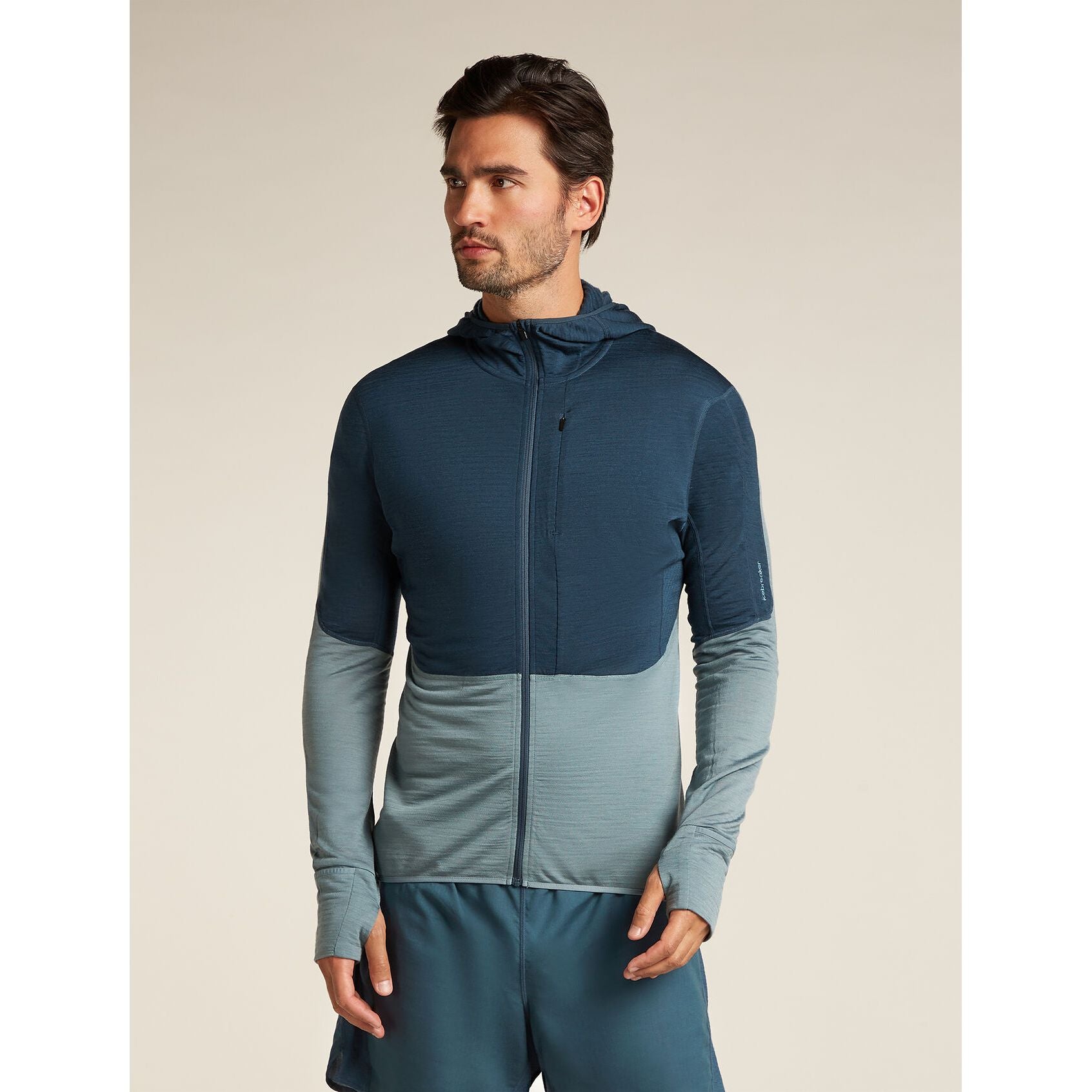 Icebreaker Men's Merino Blend 200 RealFleece Descender Long Sleeve Zip Hoodie