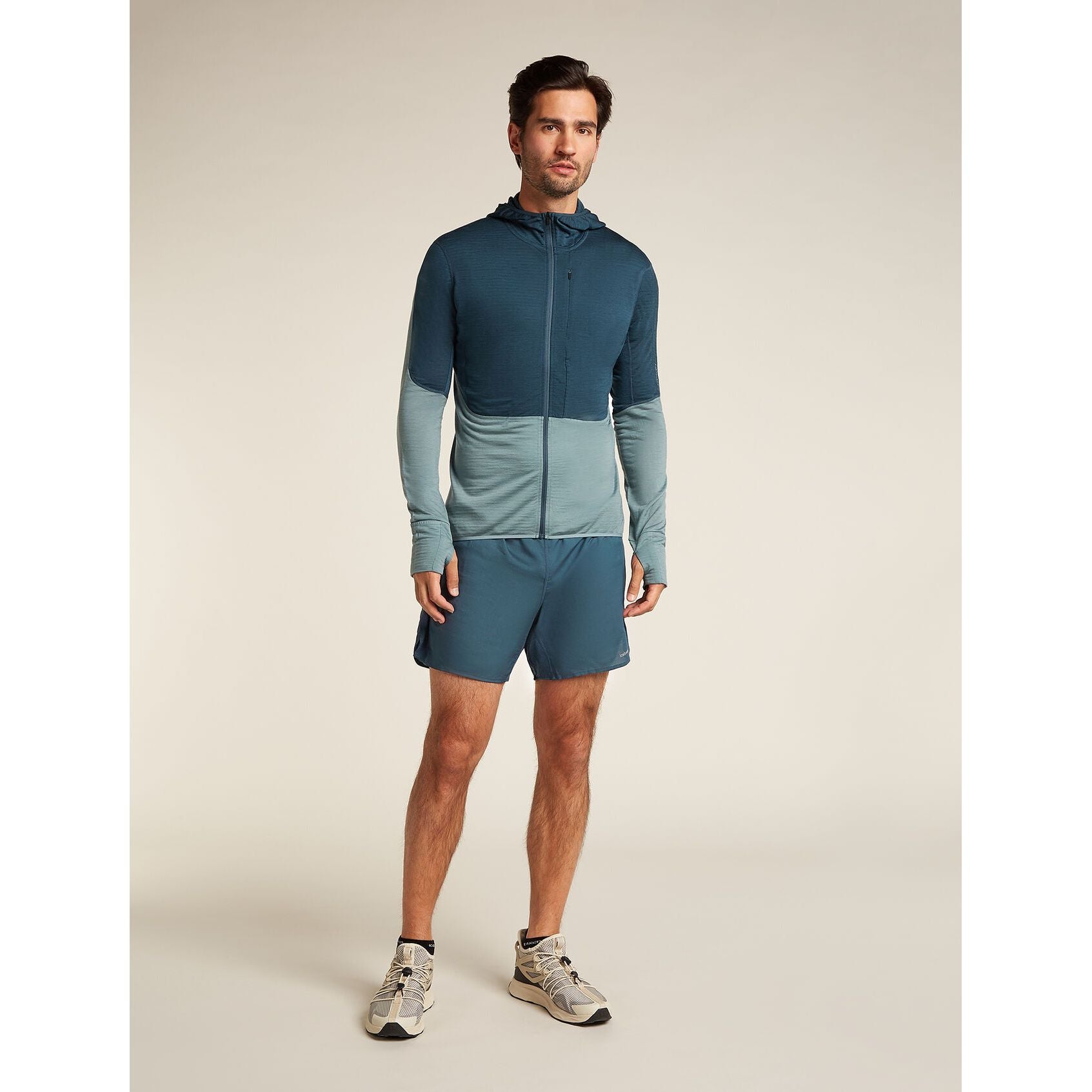 Icebreaker Men's Merino Blend 200 RealFleece Descender Long Sleeve Zip Hoodie