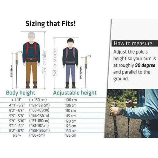 Black Peak Cork Handle Hiking Pole (single) Outside Sports