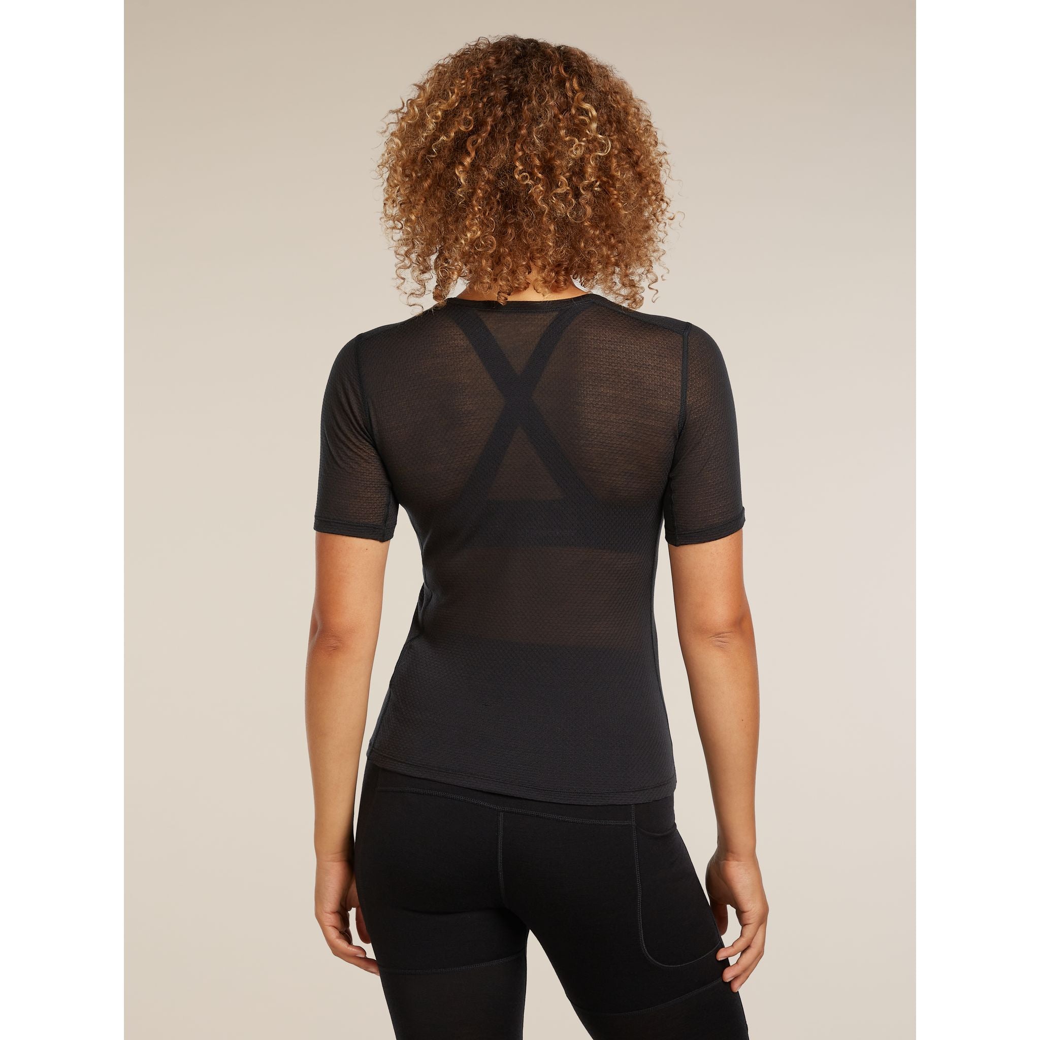 Icebreaker Women's Merino Blend 75 Cool-Lite Featherlite Short Sleeve Crewe