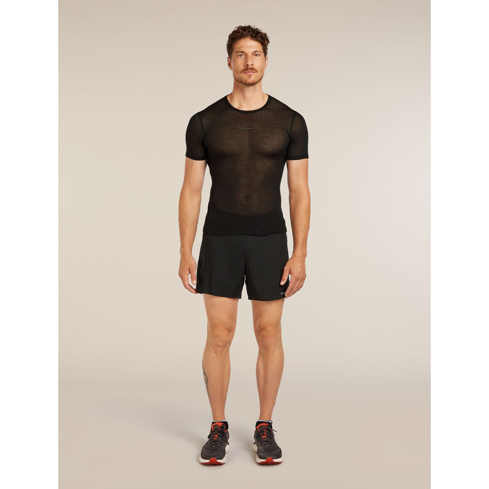 Icebreaker Men's Merino Blend 75 Cool-Lite Featherlight SS Crewe