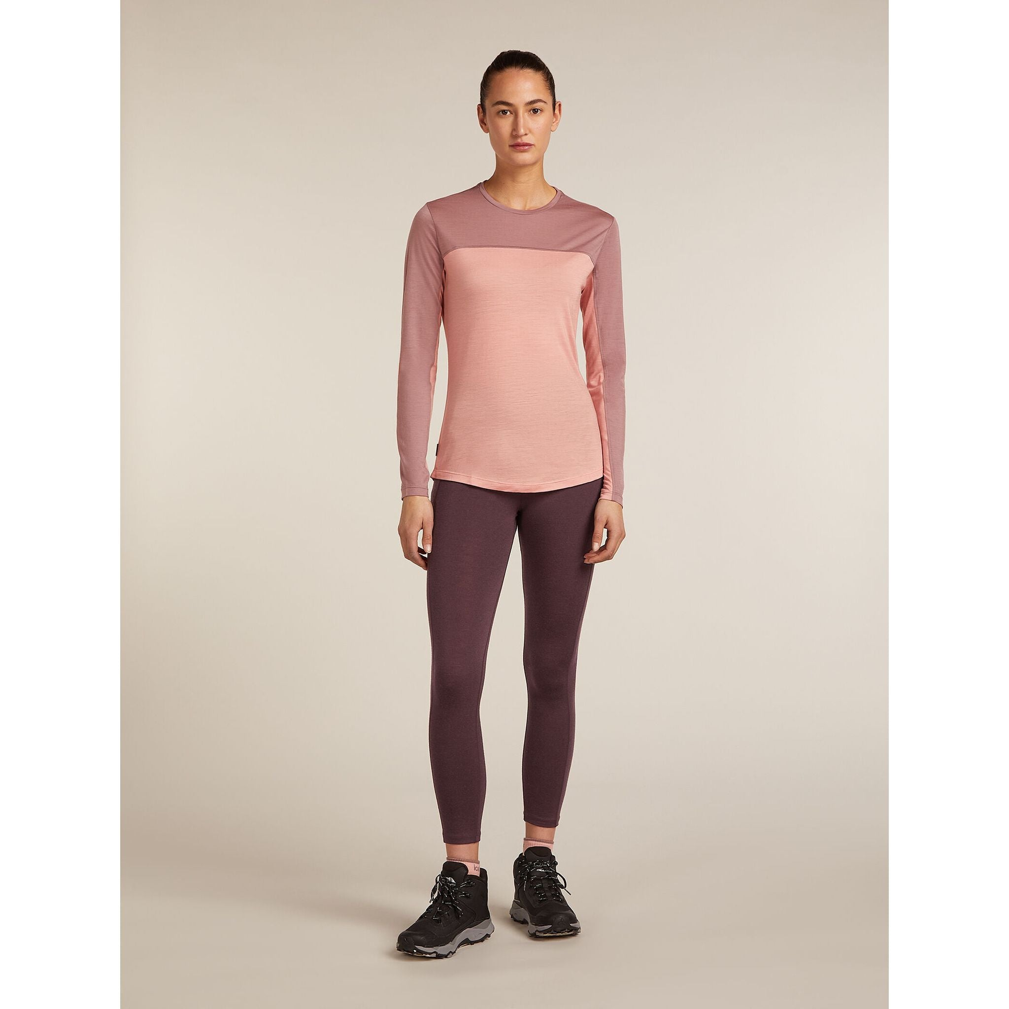 Icebreaker Women's Merino Blend 125 Cool-Lite Sphere LS T-Shirt Colour Block