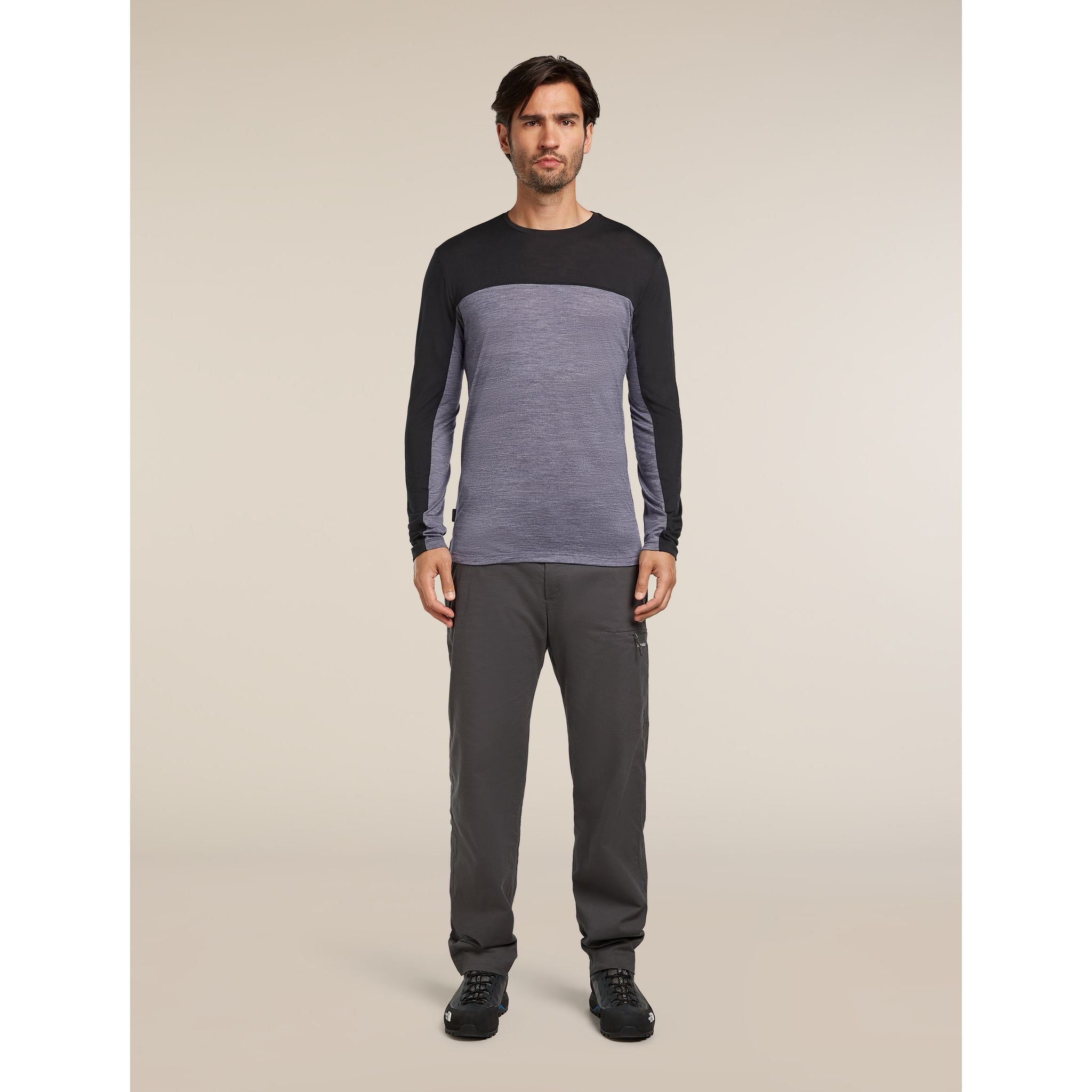 Icebreaker Men's Merino Blend 125 Cool-Lite Sphere LS T-Shirt Colour Block