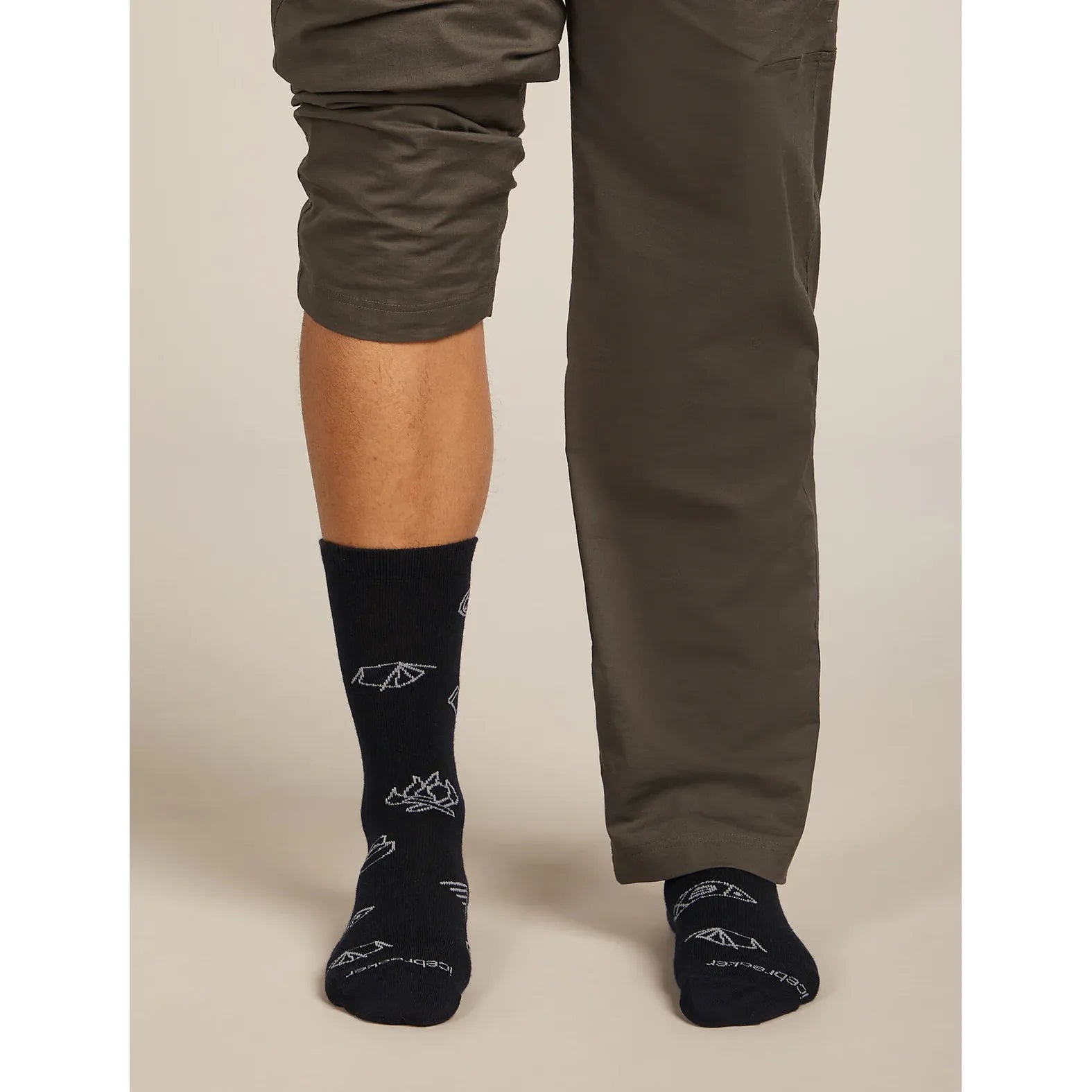 Icebreaker Men's Merino Lifestyle Ultralight Crew Socks Camp Essential