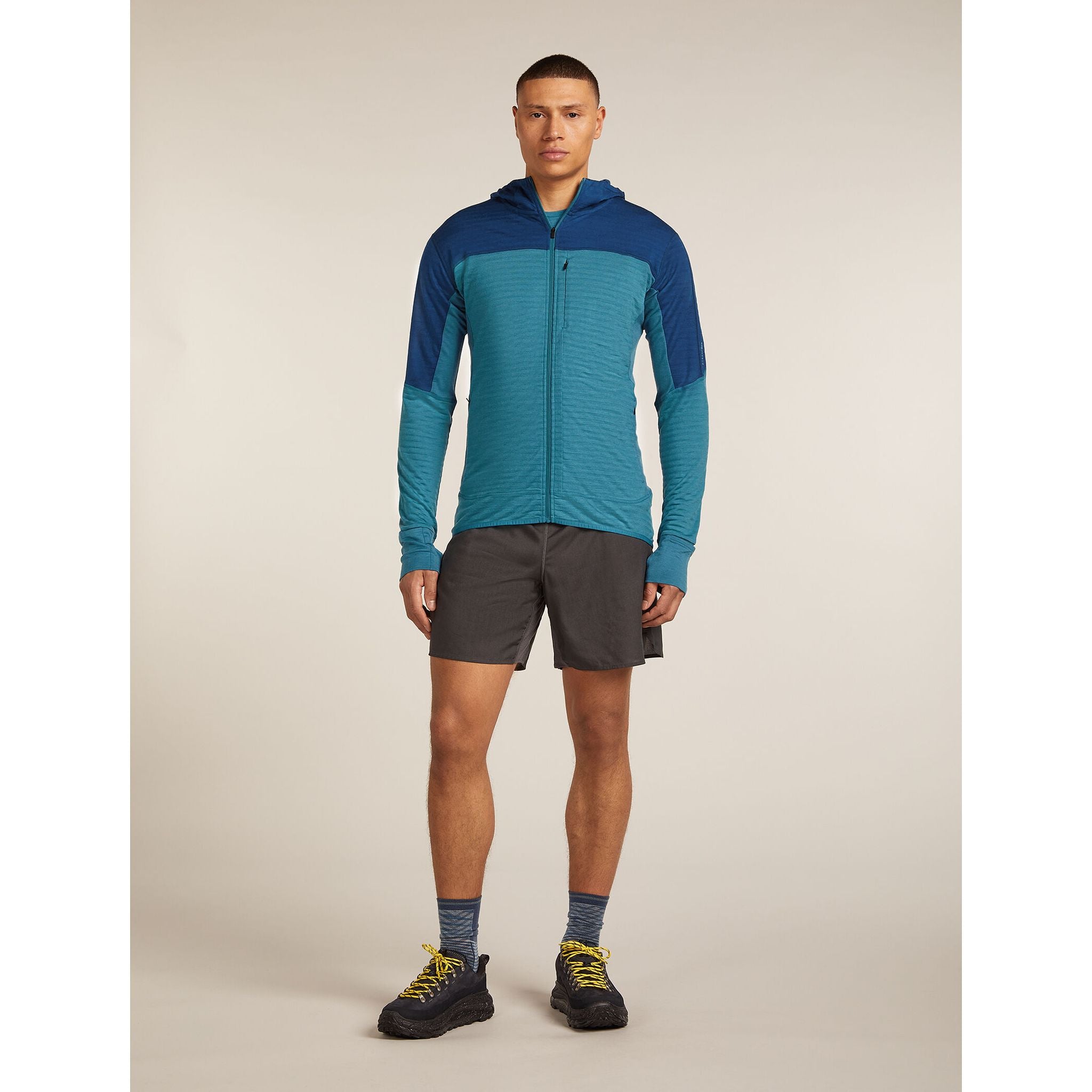 Icebreaker Men's Merino Blend 300 RealFleece Descender LS Zip Hoodie