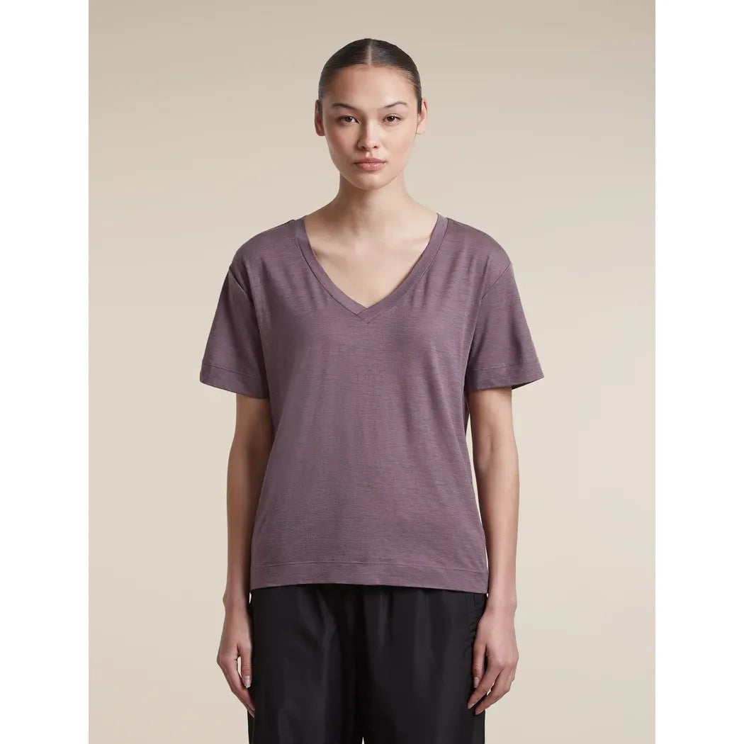 Icebreaker Women's Merino 150 Tech Lite Relaxed V Neck T-Shirt