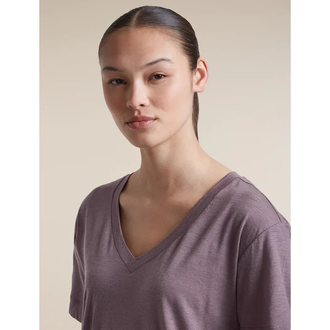 Icebreaker Women's Merino 150 Tech Lite Relaxed V Neck T-Shirt