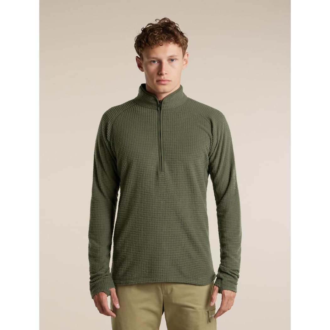 Icebreaker Men's Merino 400 RealFleece Peaksland Long Sleeve Half Zip
