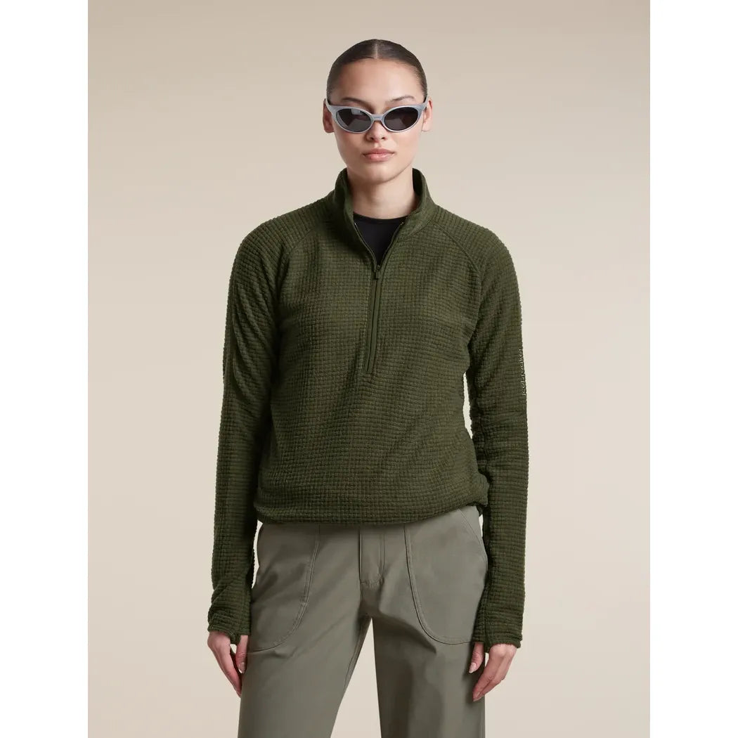 Icebreaker Women's Merino 400 RealFleece Peaksland Long Sleeve Half Zip