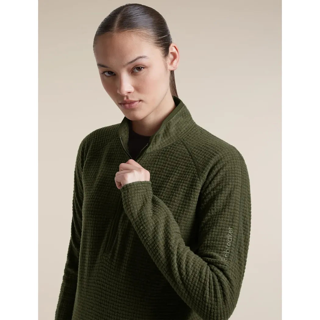 Icebreaker Women's Merino 400 RealFleece Peaksland Long Sleeve Half Zip