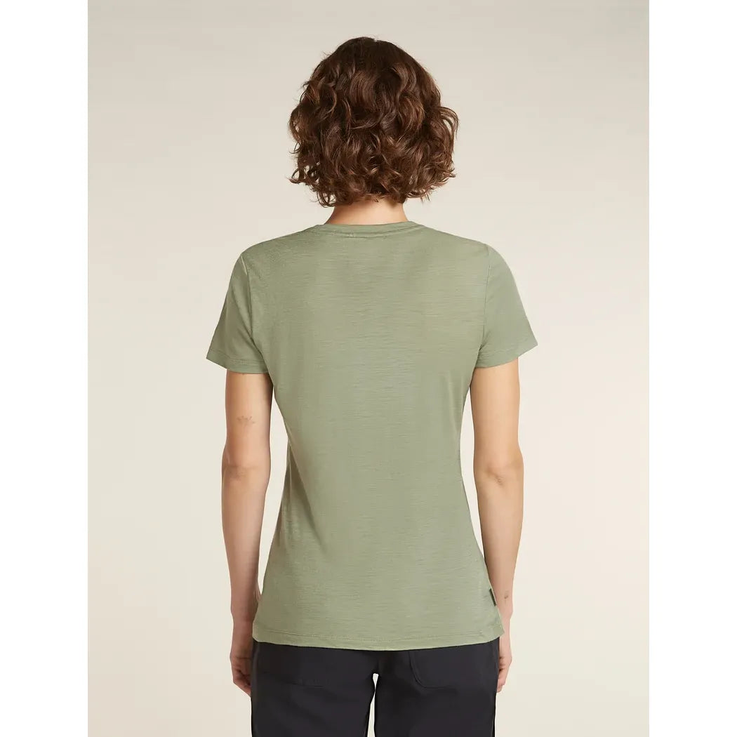 Icebreaker Women's Merino 150 Tech Lite T-Shirt Peaceful Pass T-Shirts Outside Sports