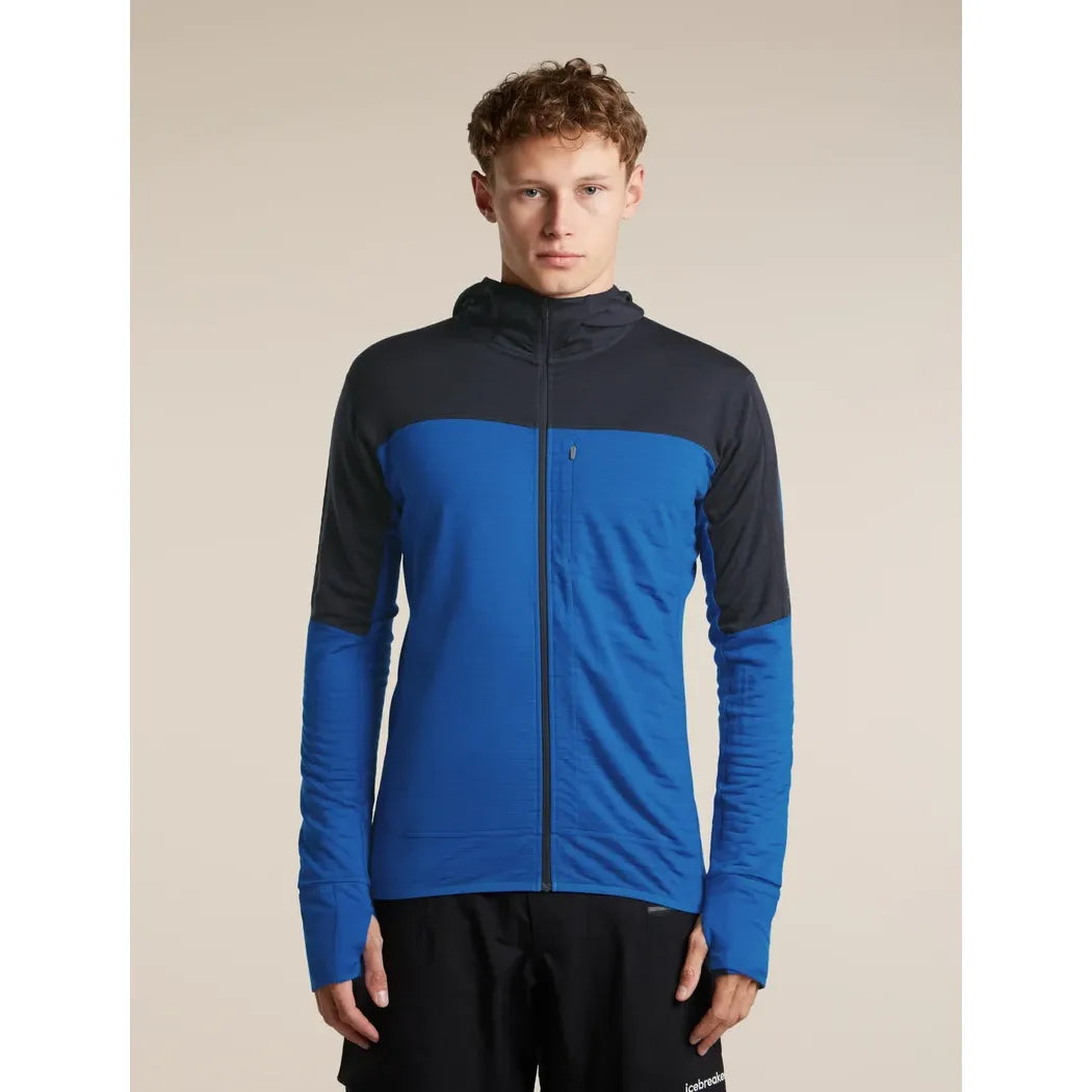 Icebreaker Men's Merino Blend 300 RealFleece Descender Long Sleeve Zip Hoodie