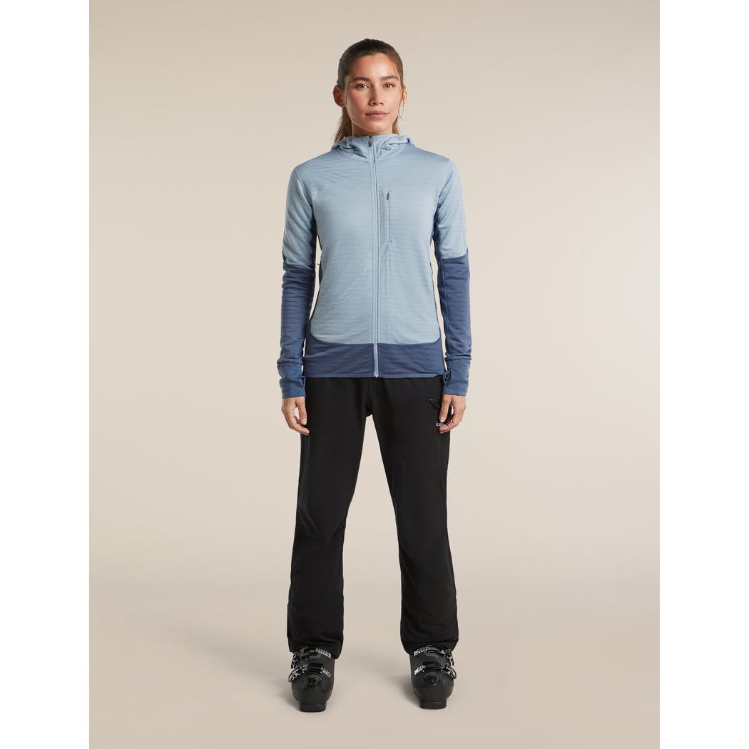 Icebreaker Women's Merino Blend 300 RealFleece Descender Long Sleeve Zip Hoodie