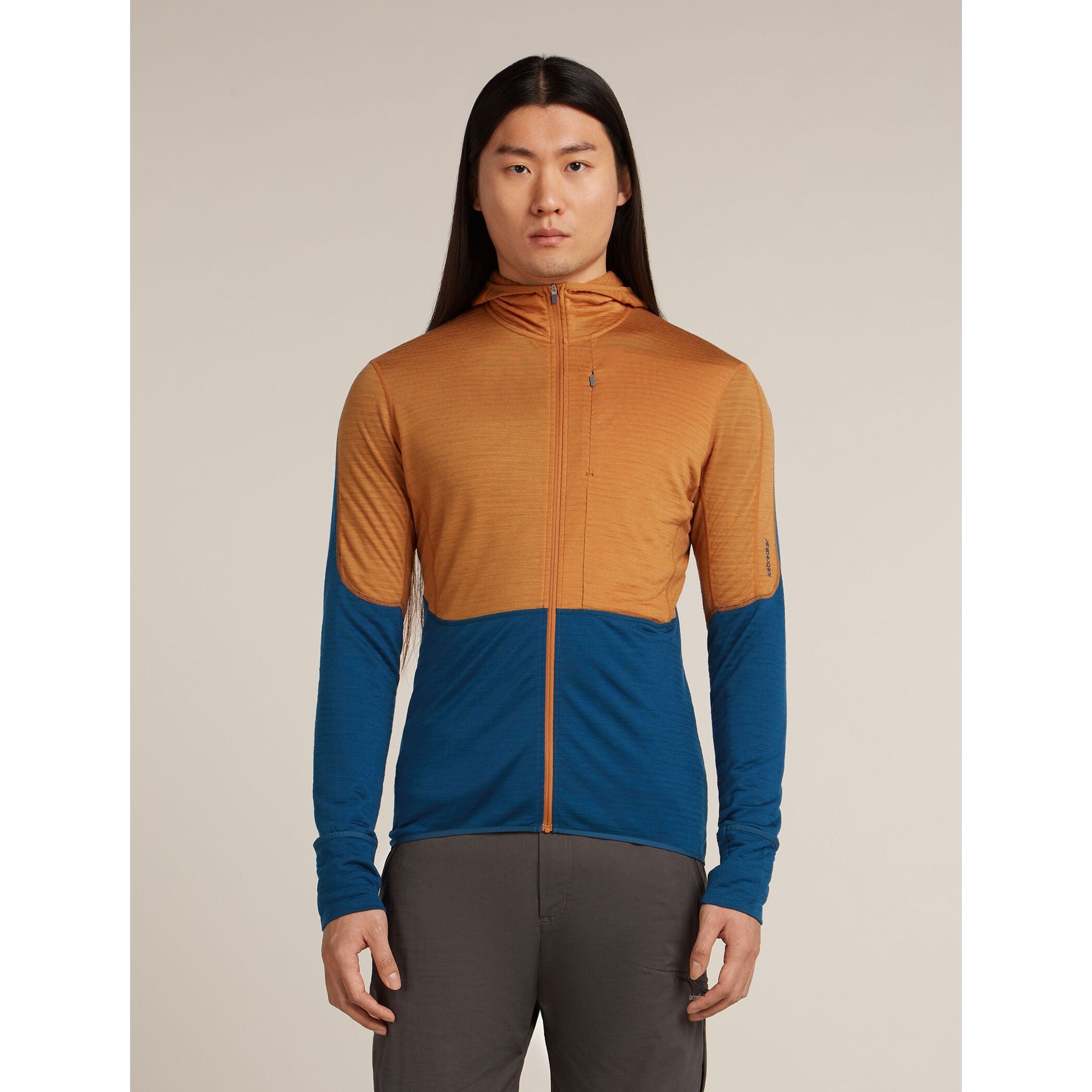 Icebreaker Men's Merino Blend 200 RealFleece Descender Long Sleeve Zip Hoodie