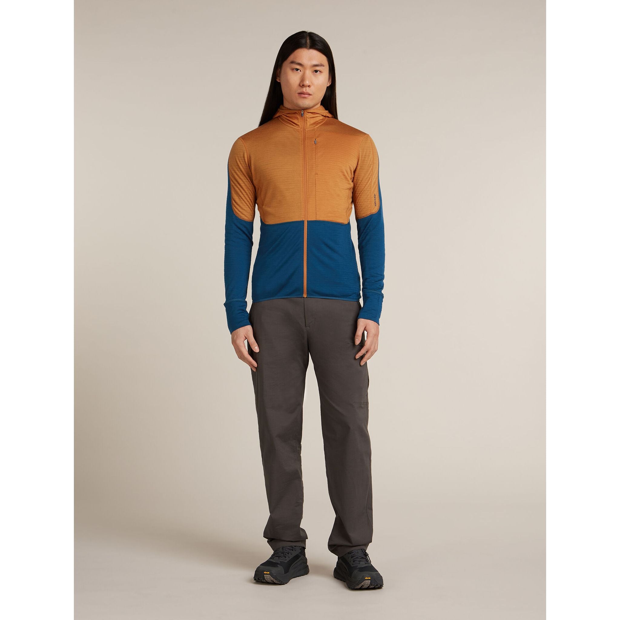 Icebreaker Men's Merino Blend 200 RealFleece Descender Long Sleeve Zip Hoodie