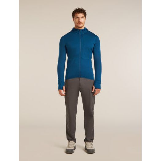 Icebreaker Men's Merino Blend 200 RealFleece Descender Long Sleeve Zip Hoodie