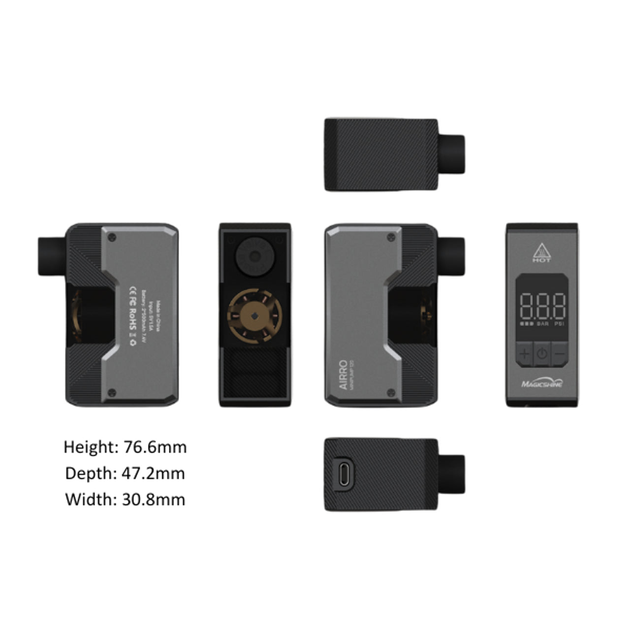 Magic Shine AIRRO E-Pump Tyre Inflator 120PSI