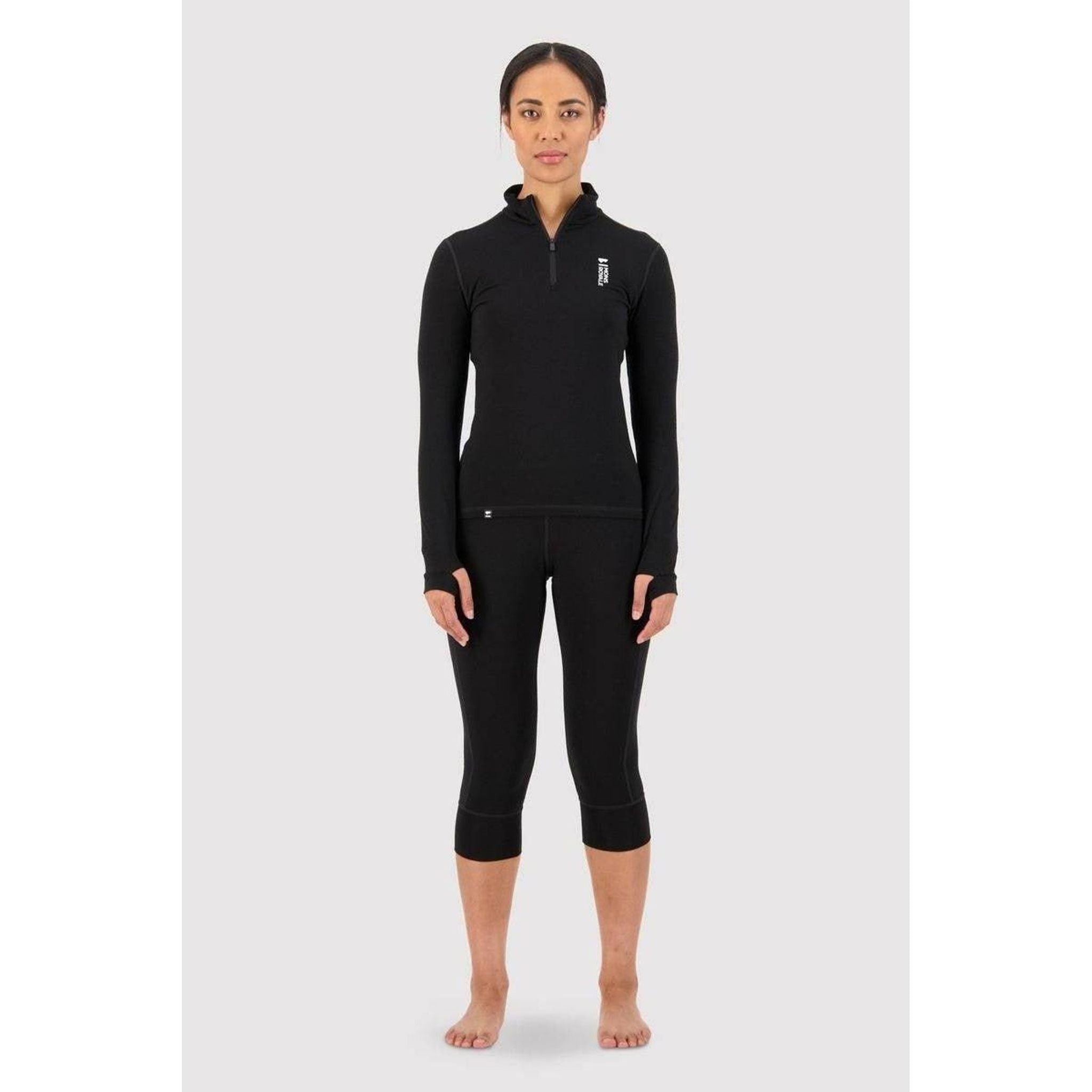 Mons Royale Womens Cascade 3/4 Leggings Outside Sports