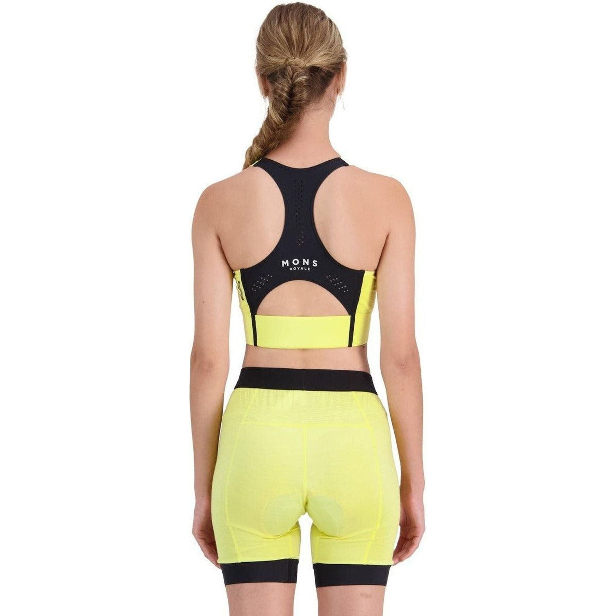 Mons Royale Womens Stratos Sports Bra Shift Box Outside Sports
