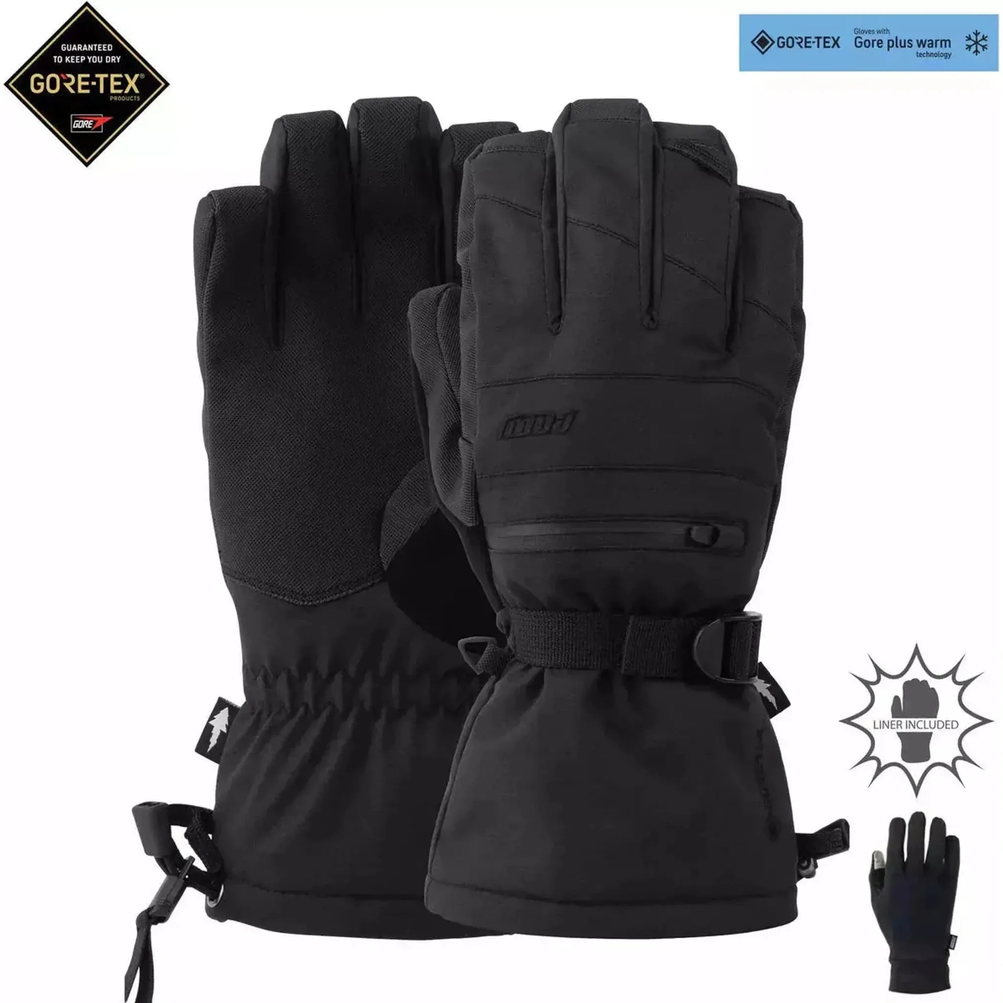 POW Mens Wayback Long Gloves Outside Sports