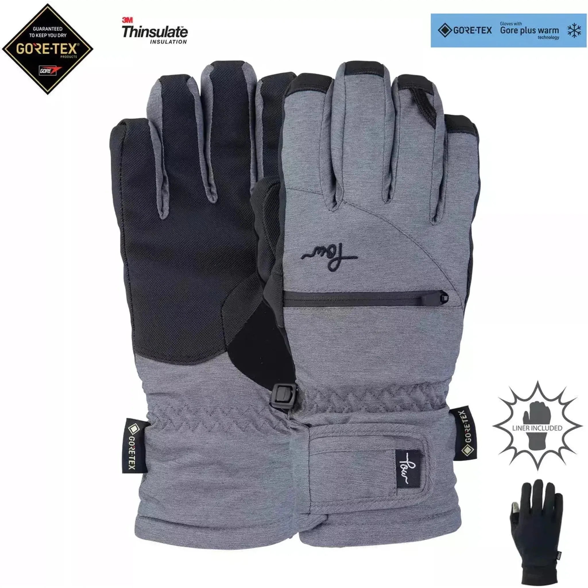 POW Womens Cascadia Short Gloves Outside Sports