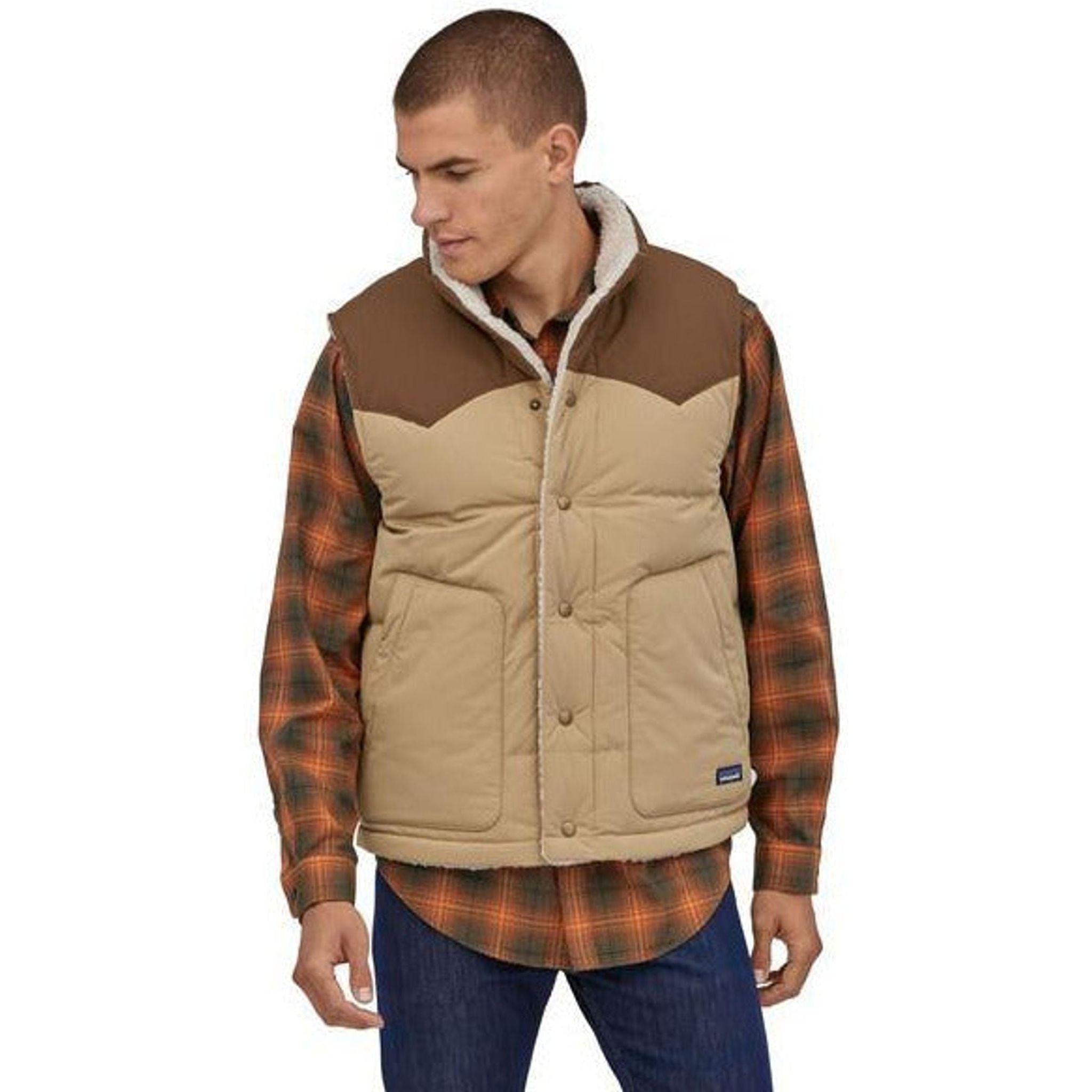 Patagonia Mens Reversible Bivy Down Vest Outside Sports