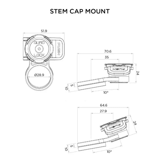 Quad Lock Stem Cap Mounts